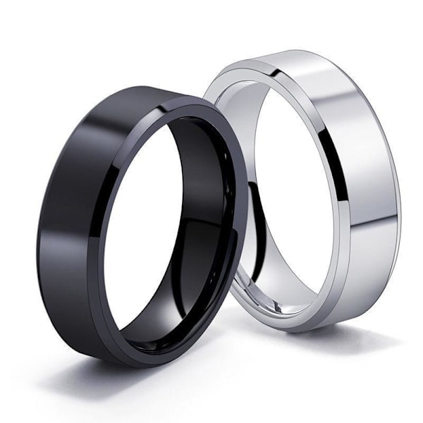 2 stk. Titanium Tilbehør Fasede Blank Ringe Blank