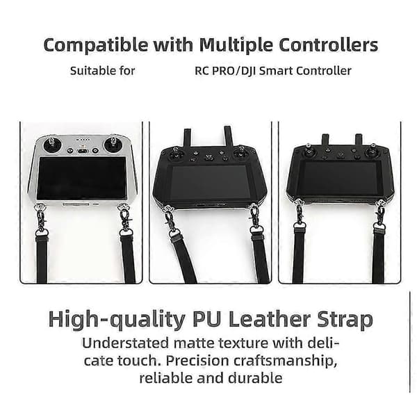 For RC fjernkontroll/RC Pro/Smart Controller snor for Mini 3 Pro justerbar stropp (flokefri)