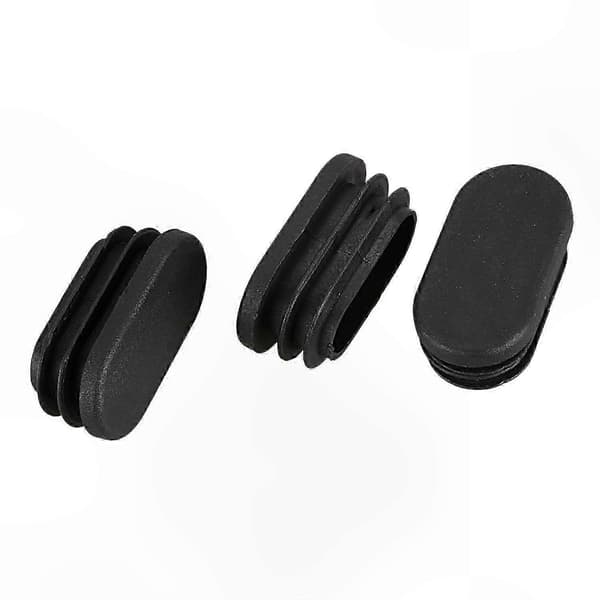 40 mm x 20 mm oval bordstol benrør endehætte, 20-pak rørindsats til møbelben Black