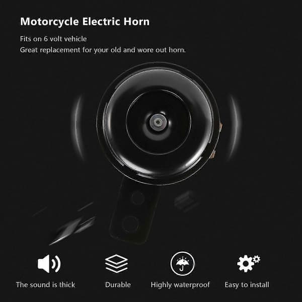 Universal 6V elektrisk horn til bil og motorcykel