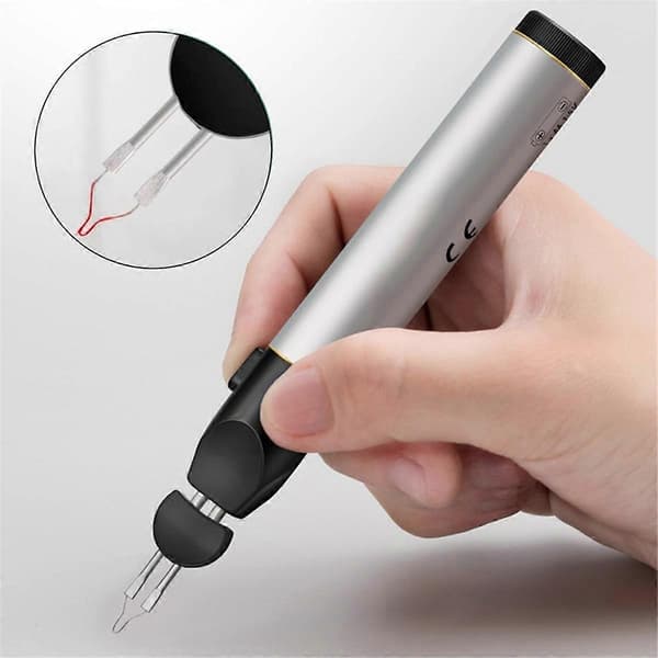 Trådbrännarkit med 1 spets One-Touch Thread Zapper-verktyg för efterbehandling av pärlvävning, sömnad, läderarbete SilverBlack
