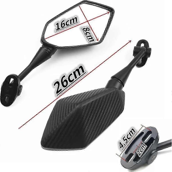 Bakspeil for YZF R3 R1S - Moto sideBlack 0,5 5