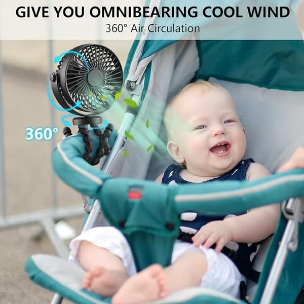 Multifunction Adjustable Desk Fan with Flexible Stand