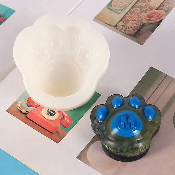 Stearinlys silikonform kattepote-design Enkel å ta ut av formen