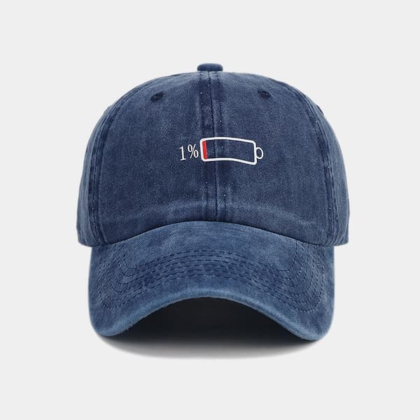 Washed Men's Baseball Cap with Print