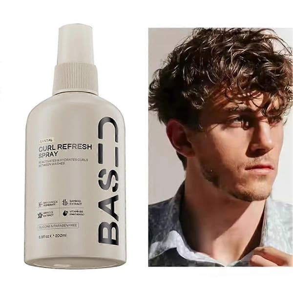 BASED Leave-In Conditioner / Curl RefreshSpray 200ml til alle hårtyper Udglatter krus Leave-In Conditioner