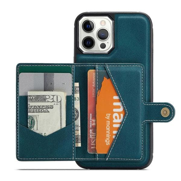 Plånboksfodral för iPhone 13 Pro Max, Premium PU-läderfodral med kortplats, stativbokdesign