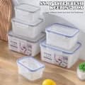 Refrigerator Double Layer Fresh Box Draining Storage Container for Fruits and Vegetables Blue Large