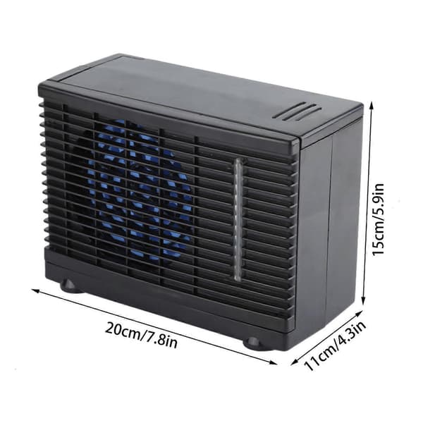 Bærbar 12V Bil Lastbil Hjem Mini Luftkøler Fordampende Vandkøleventilator
