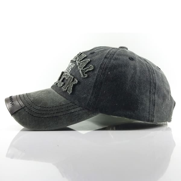 Original svart brodert baseballcaps bomullsanka tunga h