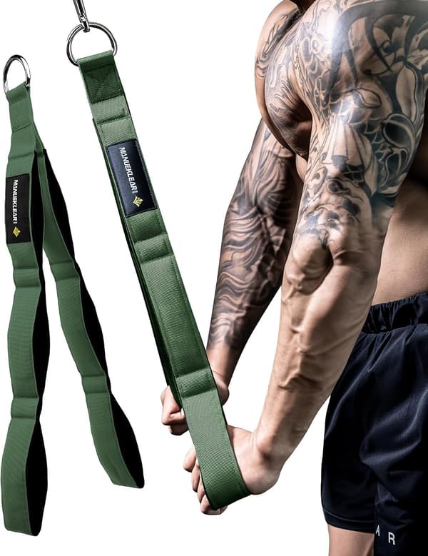 Triceps Rep Attachment - Improved Range of Motion Cable Handle for Pushdowns, Curls, Face Pulls, Professional Gym Use