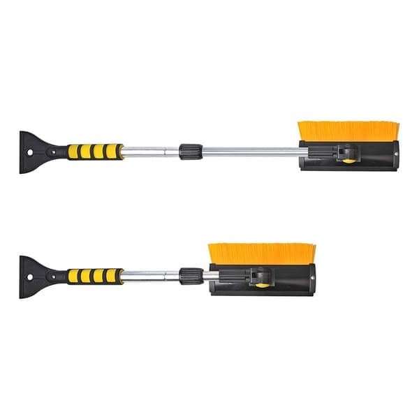 Snow brush with scraper and ice scraper + telescopic handle