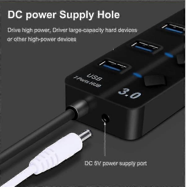 Usb 3.0 Hub, 4-port Usb Hub Splitter, Data Hub