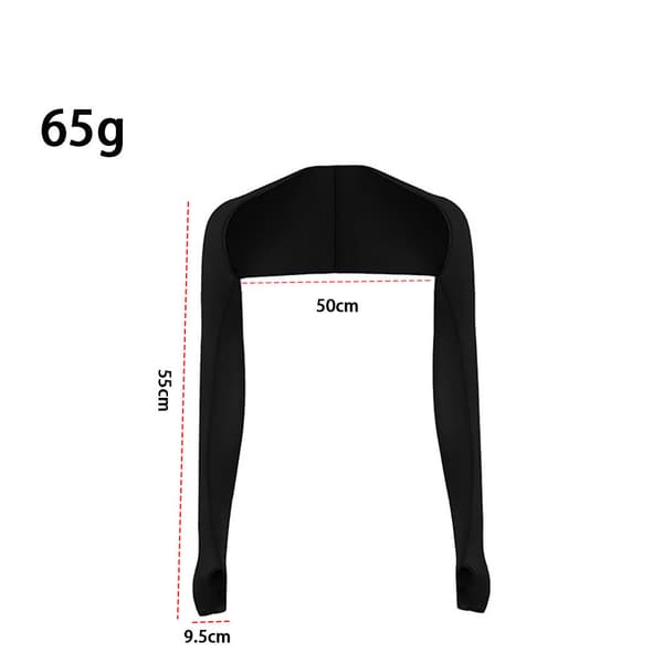 2 dele (sort+hvid, ca. 50*55cm) UV-beskyttelse Sjal Armærme