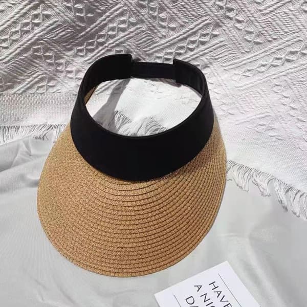 Kvinders solhat, bred skygge, sommer UV-beskyttelse, foldbar, pakbar brown