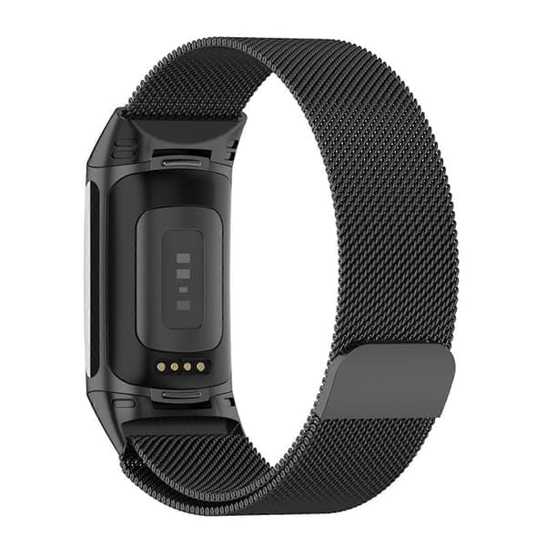 Milan Magnetisk Stålnetrem til Fitbit Charge 6 Black