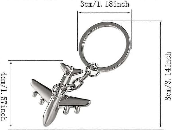 2-pack flygplansnyckelringar pilotnyckelringar för unga män vän kollega present