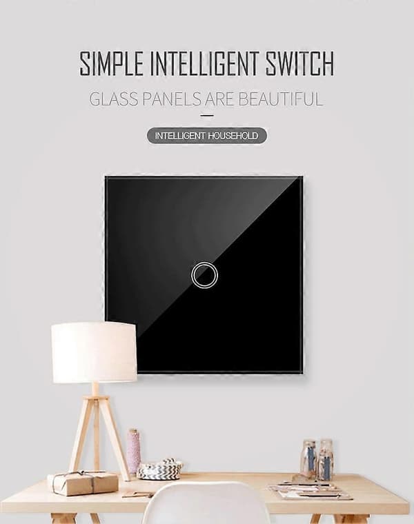 EU Touch Switch AC100-240V Hærdet Sort Hvid Krystal Glaspanel Strøm Væg Lys Sensor Afbrydere white touch two