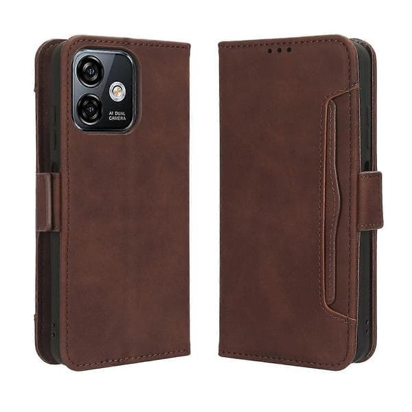 Skin Feel Läderfodral för Ulefone Note 16 Pro 26-27s Brown