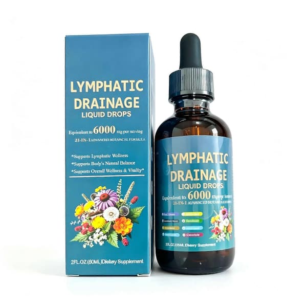 Lymfdränage flytande droppar 60 ml, blå