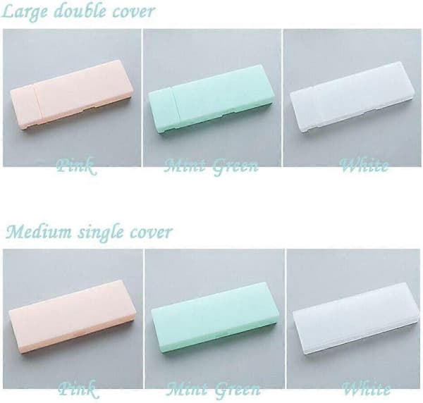 LINJOU 5-pack frostat pennfodral i plast, pennlåda (vit, stor)