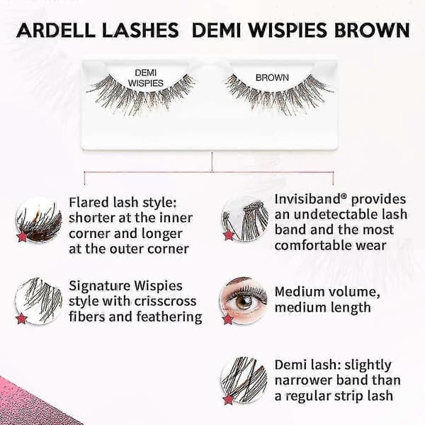 Lösögonfransar Wispies Cluster 603 (4-pack) S07 Demi Wispies Brown