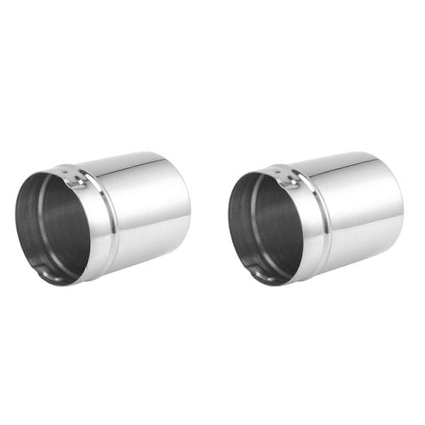 2X Kaffedoseringskop i rustfrit stål Pulverføderdel til 58 mm espressomaskine Doseringskop til 58 mm espressomaskine Silver