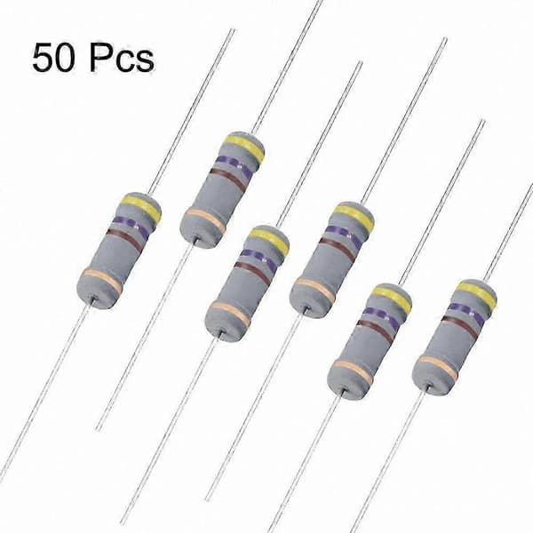 2W 470 Ohm Modstande, 50-pak til Elektronikprojekter, Holdbare Komponenter til Kredsløbsbygning
