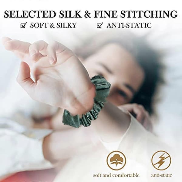 16 stk sateng hårstrikker for søvn natt scrunchie, hårtilbehør hårstrikk hodeplagg for kvinner stil 5