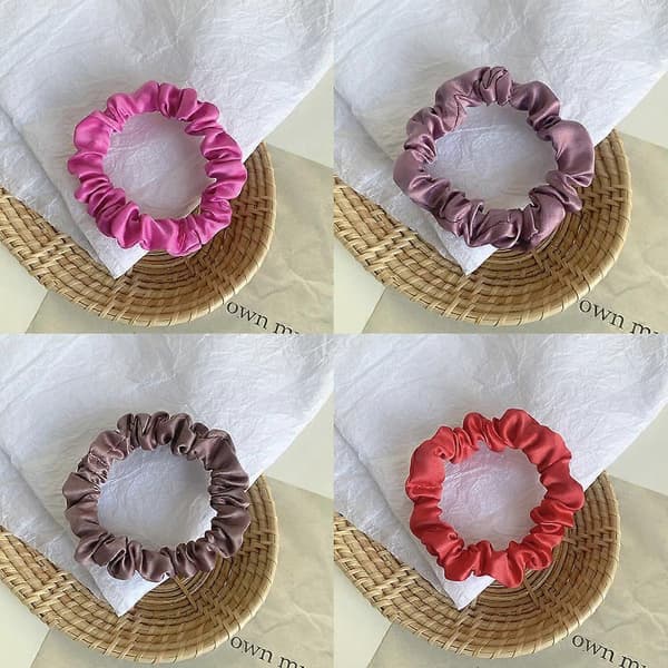16 stk sateng hårstrikker for søvn, natt scrunchie, hårtilbehør, hårbånd, hodeplagg for kvinner, stil 3