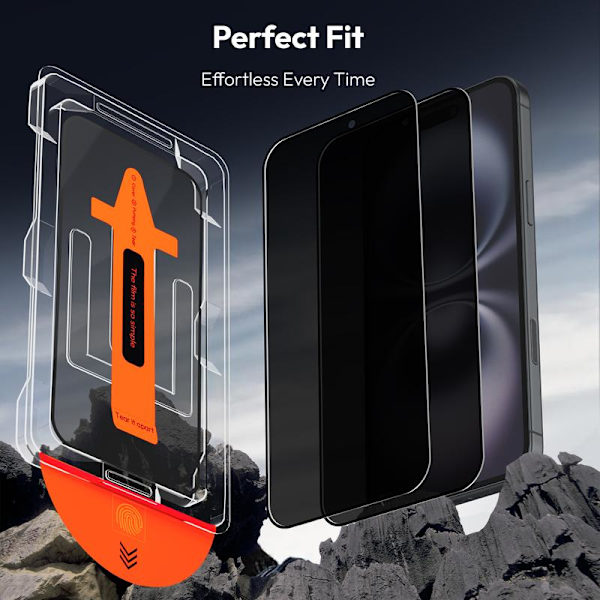 2-Pack Iphone 16 Privacy Screen Protector - Tempered Glass | [Automatic Installation] - Bubble-Free