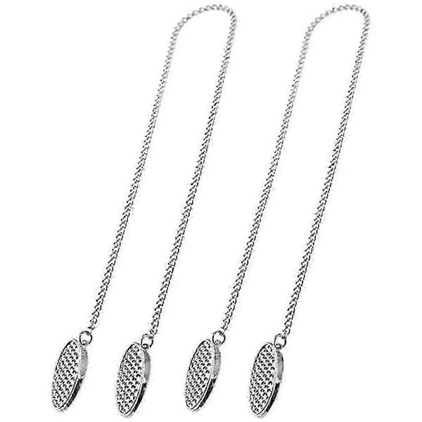 10 stk. serviettkjede, snor, nakkestropp, serviettklemmer for eldre Silver