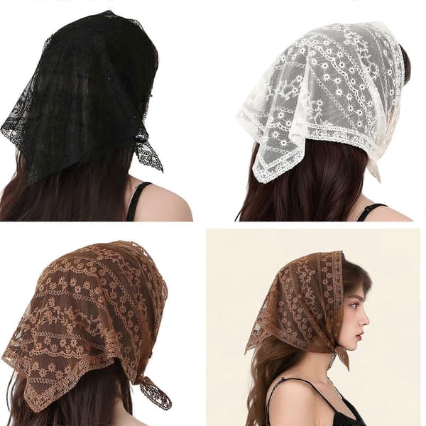 Pustende polyester bandana skjerf med blomstertrykk, hodeplagg, justerbart hodeplagg for sesonganledning, kaffe Coffee