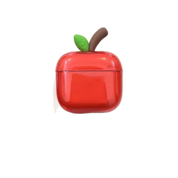 ins wind branch red apple suitable for airpods protective shell earphone shell soft red Airpods pro/pro2