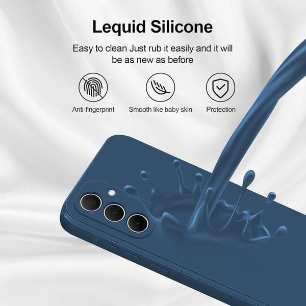 Silicone Case Compatible with Samsung Galaxy A35 5G, Full Body Silky Soft Phone Case with Camera Protection, Shockproof Case with Microfiber