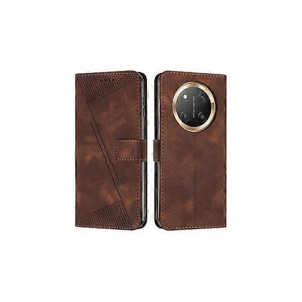 Case for Honor Magic 7 Lite Protective Flip Soft PU Leather Phone Case Compatible with Honor Magic 7 Lite - Brown Brown