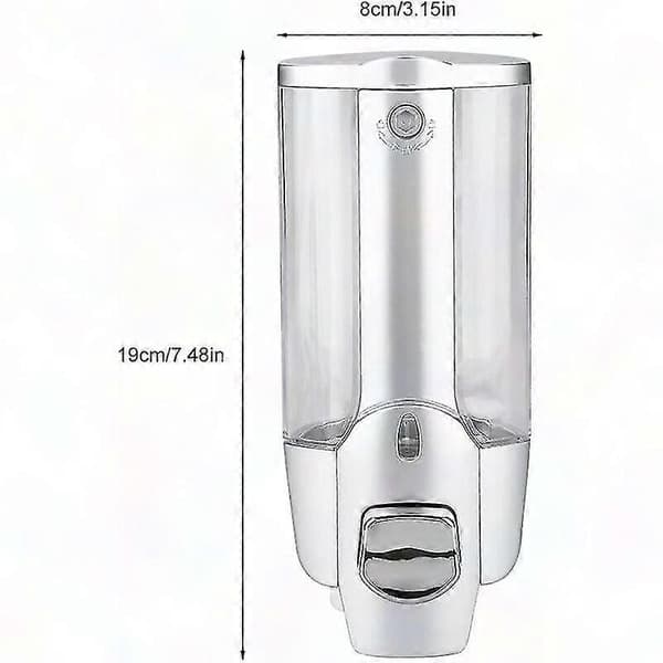 Veggmontert dusjsåpedispenser for baderom med 350 ml flytende lotionpumpe