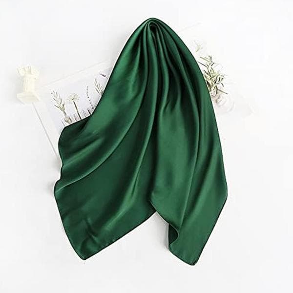 Grön dam silkescarf, siden, lätt
