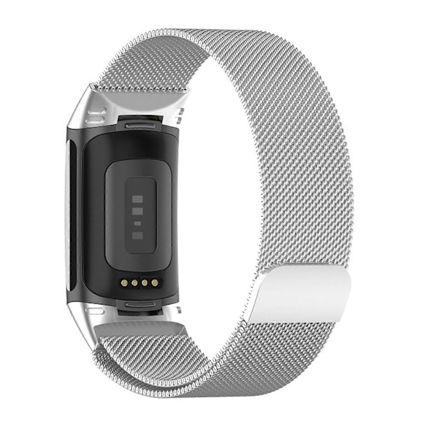 Milan Magnetisk Stålnetrem til Fitbit Charge 6 Silver