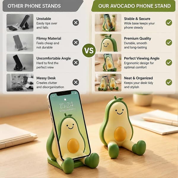 Avocado Telefonholder Skrivebordstilbehør til Kontor Mobil
