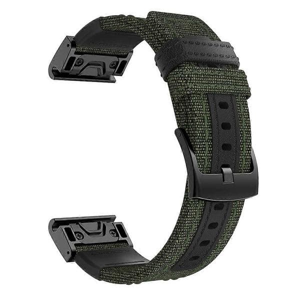 Kellon ranneke Garmin Fenix5 Plus -kellolle Army Green