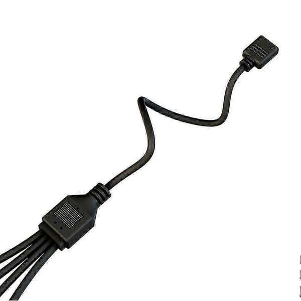 jixopn ARGB Adapterkabel 5V 3PIN Stik 1 til 2/3/4 Bundkort Forlængerkabel Synkronisering til PC Lysstribe Ventilatorer size Black