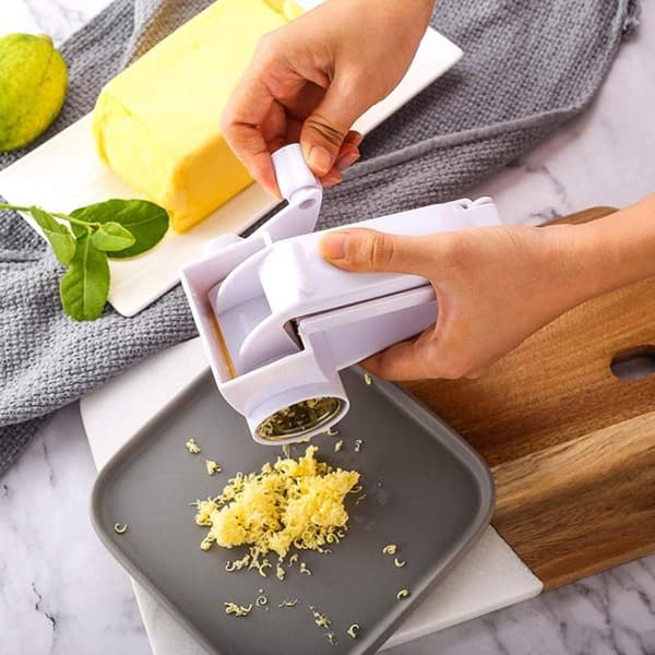 Cheese Grinder Classic - Plastic - Multifunctional Table Grater - 3 Cutting Edges - Drum Grater - Suitable as Cheese Grinder and Grater