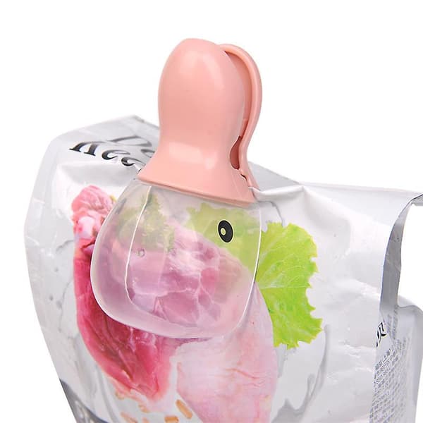 Foderskovl Clip Multifunktionel Andenæb Hundefoderskovl Forseglingspose Clip 14,7 X 5,5 cm-macaron