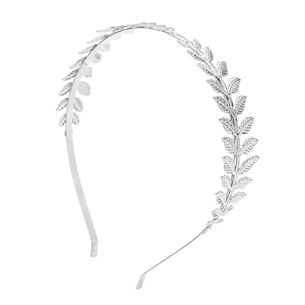 Gresk Gudinne Pannebånd Gullblad Gren Hår Bøyle Krone Brude Bryllup Hodeplagg Gresk Gudinne Tilbehør Silver