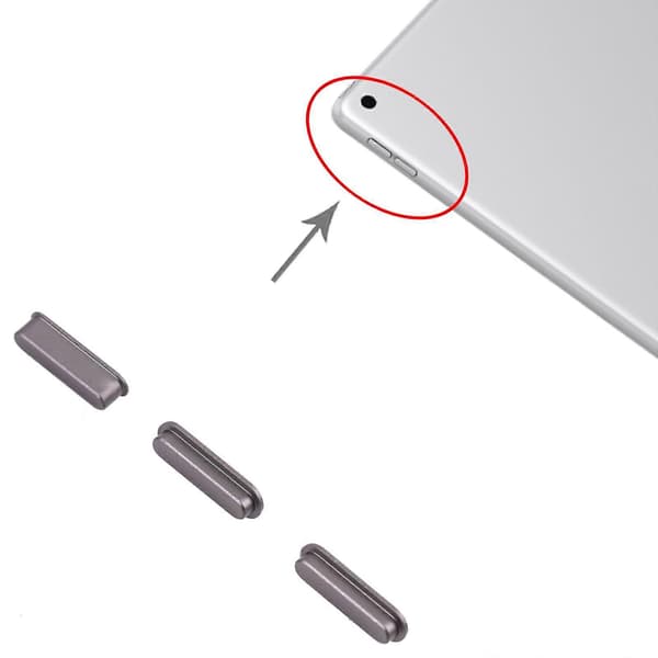 Strøm- og volumkontrollknapp for iPad 10,2 tommer 2019 2020 2021 Grey