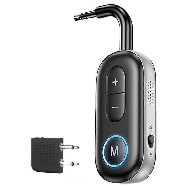 Bluetooth-sender/-modtager, Bluetooth 5.4-adapter, 2-i-1 trådløs Bluetooth 3,5 mm Aux-lydsender/-modtager Black