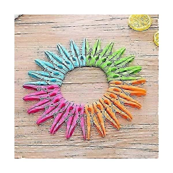 48 Pcs Plastic Clothes Pegs Durable and Windproof Laundry Clips, Strong Clothes Pegs (4 colors)