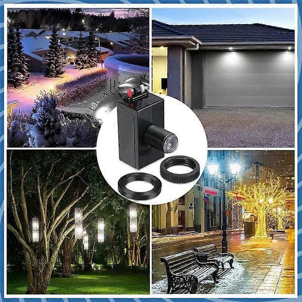 6-pack skymningssensor för utomhusbelysning 120-277V strömbrytare 39 Svart