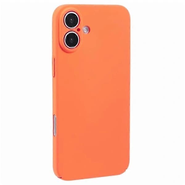 Mobilskall til iPhone 16 Plus – Hudvennlig gummi og hardt PC-materiale – Oransje